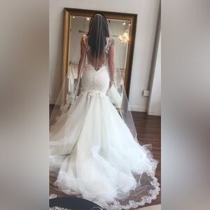 Gorgeous Galia Lahav Designer Dress Backless Mermaid Silhouette